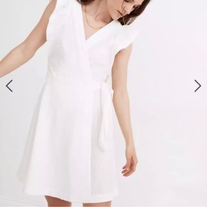 NWT Madewell white Cotton Wrap Dress
